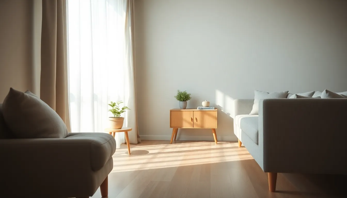 안정된 주택에서 편안하게 쉬는 가족의 모습